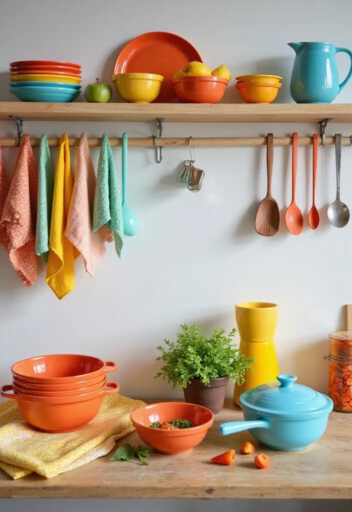 17 Color-Drenched Home Decor Ideas That’ll Make You Ditch Neutrals Forever (Just Wait Until You See #5!) - 6. Colorful Kitchenware