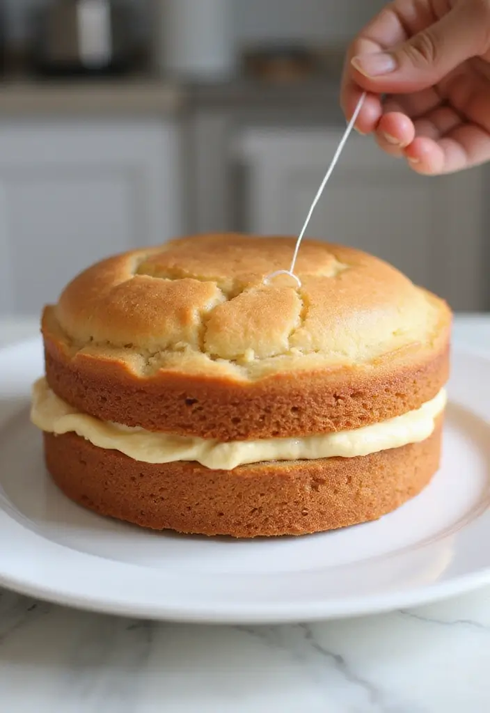 21 Genius Kitchen Hacks That’ll Instantly Upgrade Your Cooking Game (Don’t Miss #11!) - 2. The Perfect Cake Leveling Hack
