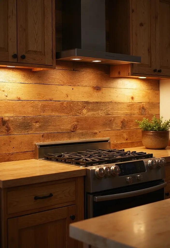 21 Backlit Kitchen Backsplash Ideas That Will Instantly Elevate Your Space (Wait Until You See #7!) - 18. Farmhouse Rustic Appeal