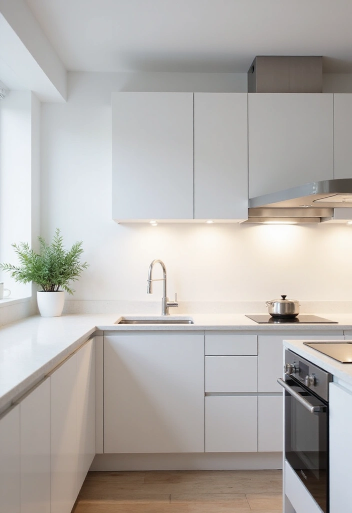 21 Backlit Kitchen Backsplash Ideas That Will Instantly Elevate Your Space (Wait Until You See #7!) - 14. Simple White Elegance
