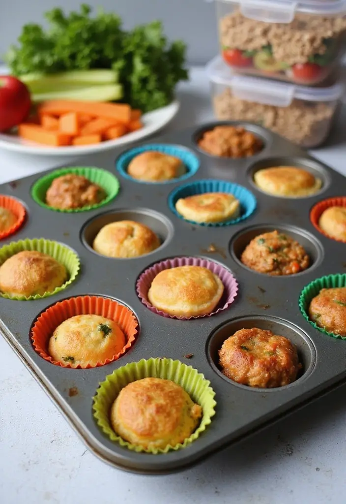 21 Genius Kitchen Hacks That’ll Instantly Upgrade Your Cooking Game (Don’t Miss #11!) - 14. Use a Muffin Tin for Portion Control