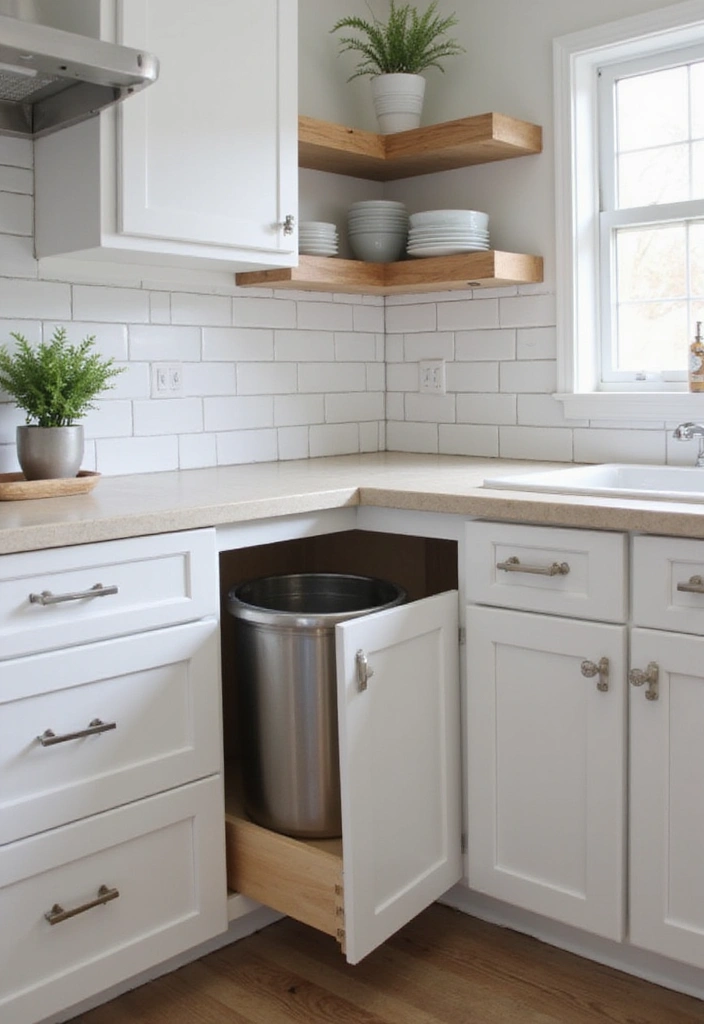 22 Clever Kitchen Storage Ideas That Will Change Your Life (Don't Miss #11!) - 9. Hidden Trash Can Solutions