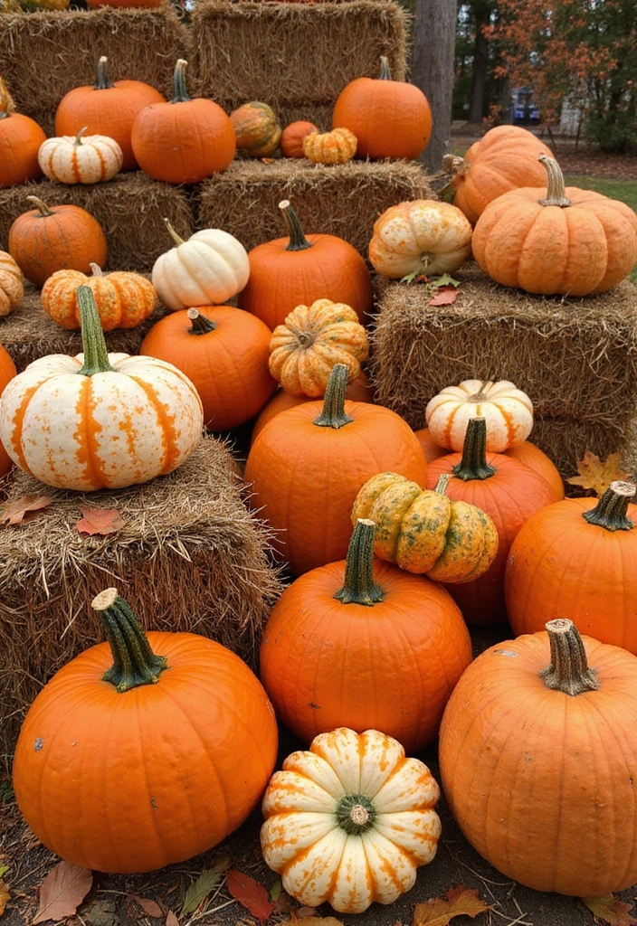 21 Haunting Halloween Outdoor Decor Ideas That Will Make Your Yard the Talk of the Block! - 9. Pumpkin Patch Pizzazz