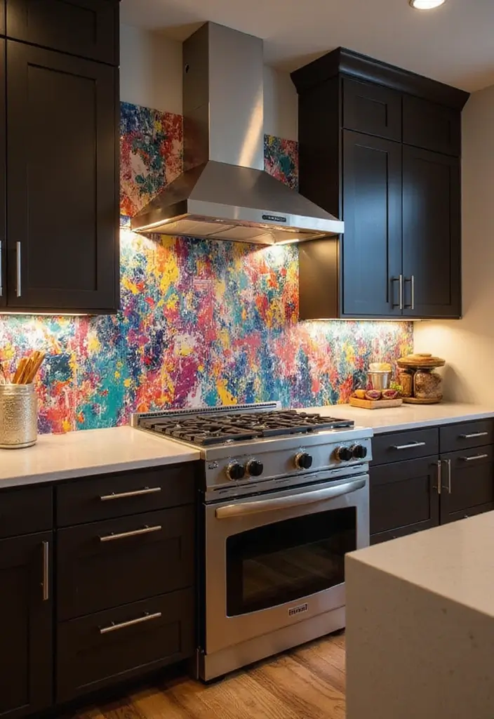 21 Backlit Kitchen Backsplash Ideas That Will Instantly Elevate Your Space (Wait Until You See #7!) - 17. Custom Artwork