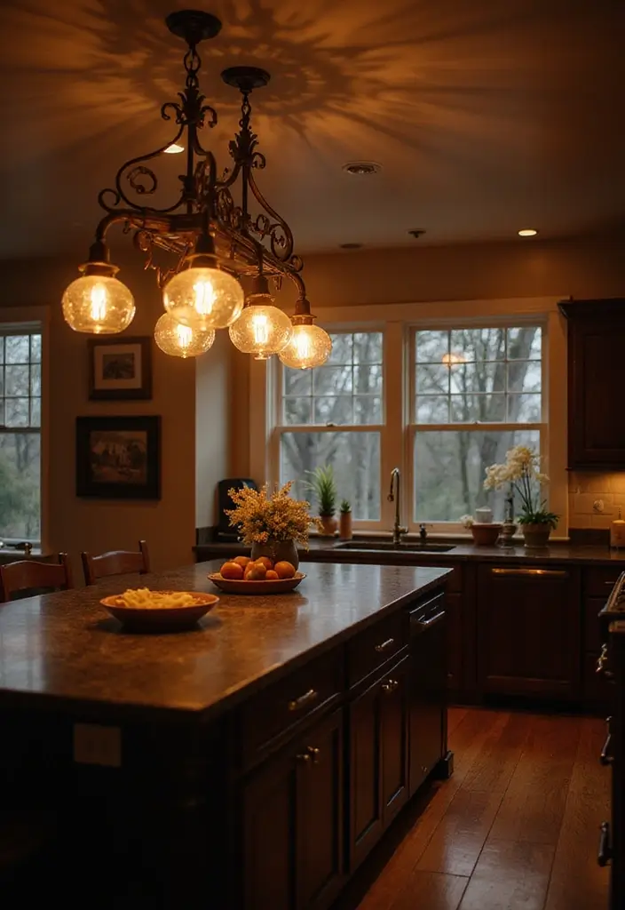 19 Dreamy Castlecore Kitchen Ideas That Feel Straight Out of a Fairytale (Wait Until You See #7!) - 7. Magical Lighting Fixtures