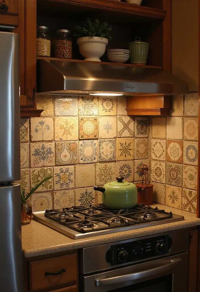 21 Backlit Kitchen Backsplash Ideas That Will Instantly Elevate Your Space (Wait Until You See #7!) - 6. Vintage Charm