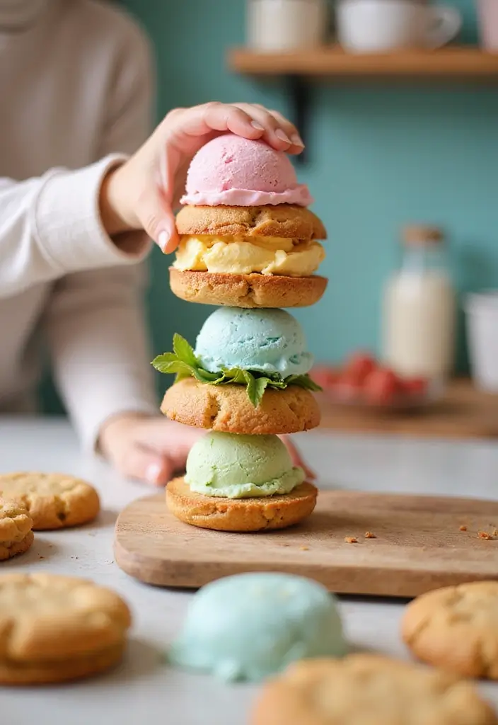 21 Genius Kitchen Hacks That’ll Instantly Upgrade Your Cooking Game (Don’t Miss #11!) - 16. Instant Ice Cream Sandwiches