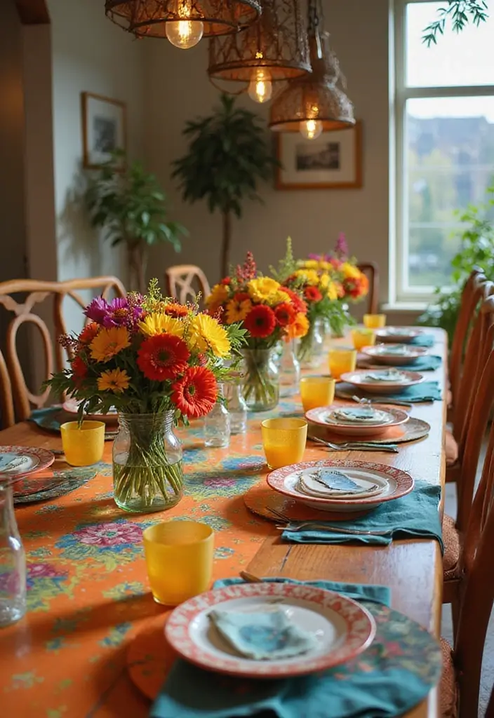 17 Color-Drenched Home Decor Ideas That’ll Make You Ditch Neutrals Forever (Just Wait Until You See #5!) - 15. Playful Table Settings