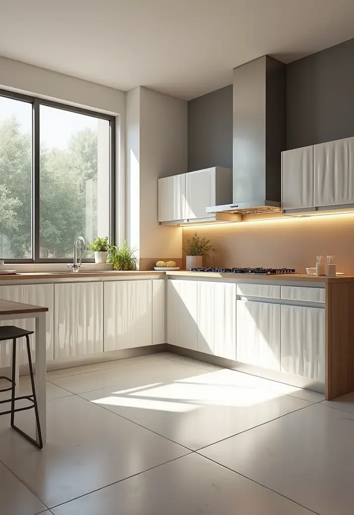 15 Fluted Kitchen Cabinet Ideas That’ll Instantly Elevate Your Space (Just Wait Until You See #6!) - 10. Glamorous Glossy Finish