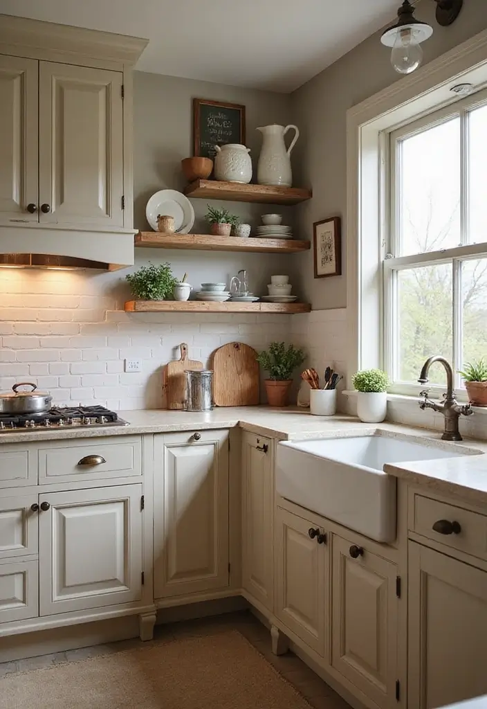 15 Fluted Kitchen Cabinet Ideas That’ll Instantly Elevate Your Space (Just Wait Until You See #6!) - 9. Rustic Farmhouse Charm