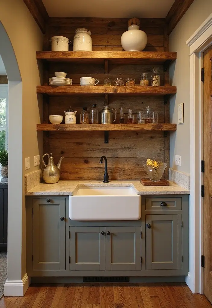 13 Butler’s Pantry Ideas That’ll Make You Wish You Had One Sooner (Don’t Miss #9!) - 2. Rustic Charm