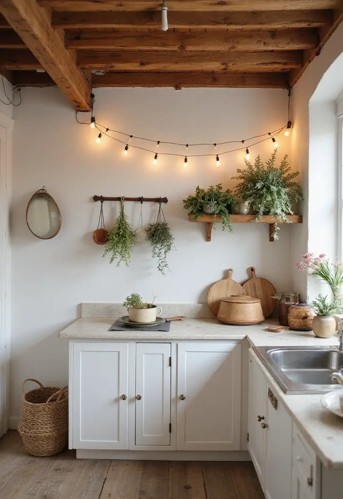 19 Dreamy Castlecore Kitchen Ideas That Feel Straight Out of a Fairytale (Wait Until You See #7!) - 1. Enchanted Wooden Beams