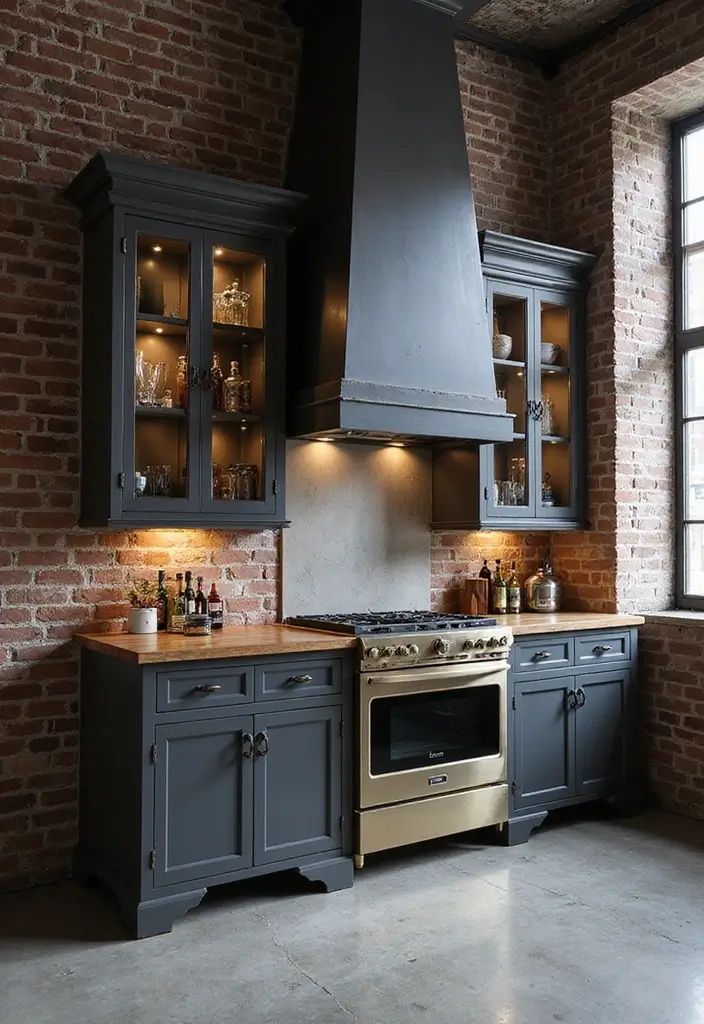 15 Fluted Kitchen Cabinet Ideas That’ll Instantly Elevate Your Space (Just Wait Until You See #6!) - 14. Industrial Chic