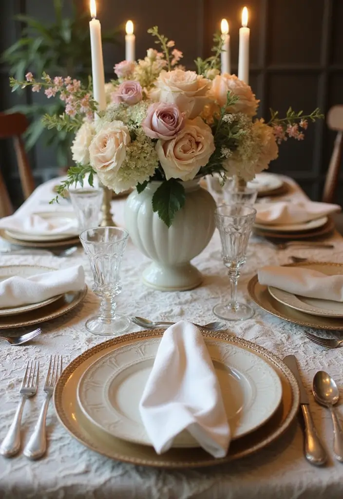 12 Elegant Thanksgiving Tablescape Ideas to Elevate Your Holiday Dinner! - 5. Vintage Elegance