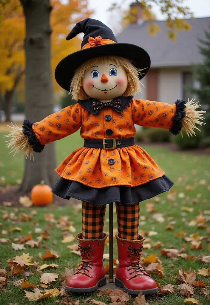 21 Haunting Halloween Outdoor Decor Ideas That Will Make Your Yard the Talk of the Block! - 10. Scarecrow Spectacle