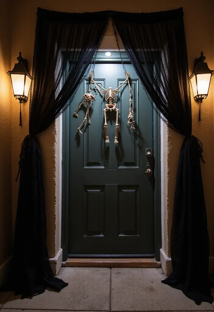 21 Haunting Halloween Outdoor Decor Ideas That Will Make Your Yard the Talk of the Block! - 18. Haunting Doorway