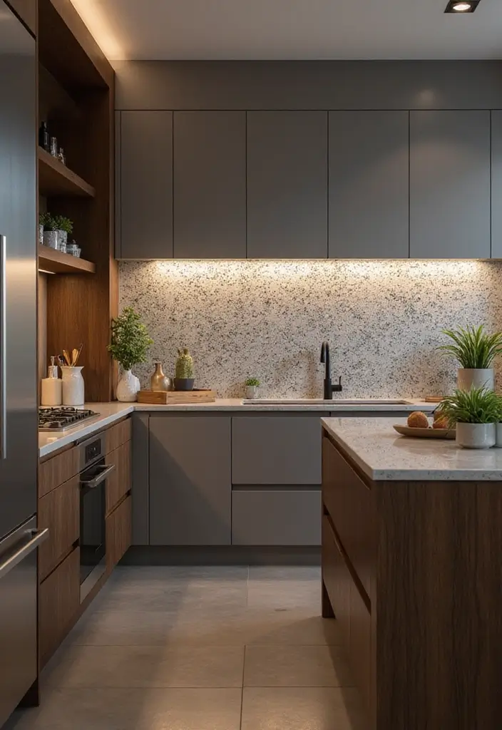 21 Backlit Kitchen Backsplash Ideas That Will Instantly Elevate Your Space (Wait Until You See #7!) - 8. Metallic Finishes