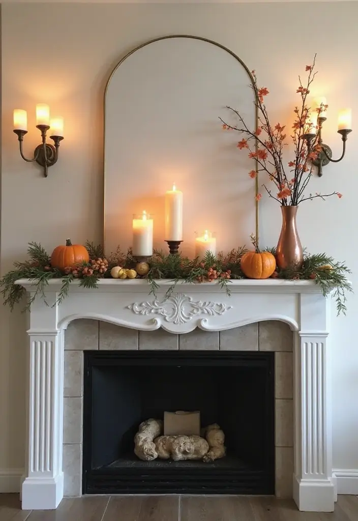 10 Budget-Friendly Fall Decorations That Look Luxurious (You Won't Believe How Cheap #5 Is!) - 8. Stylish Mantel Decor