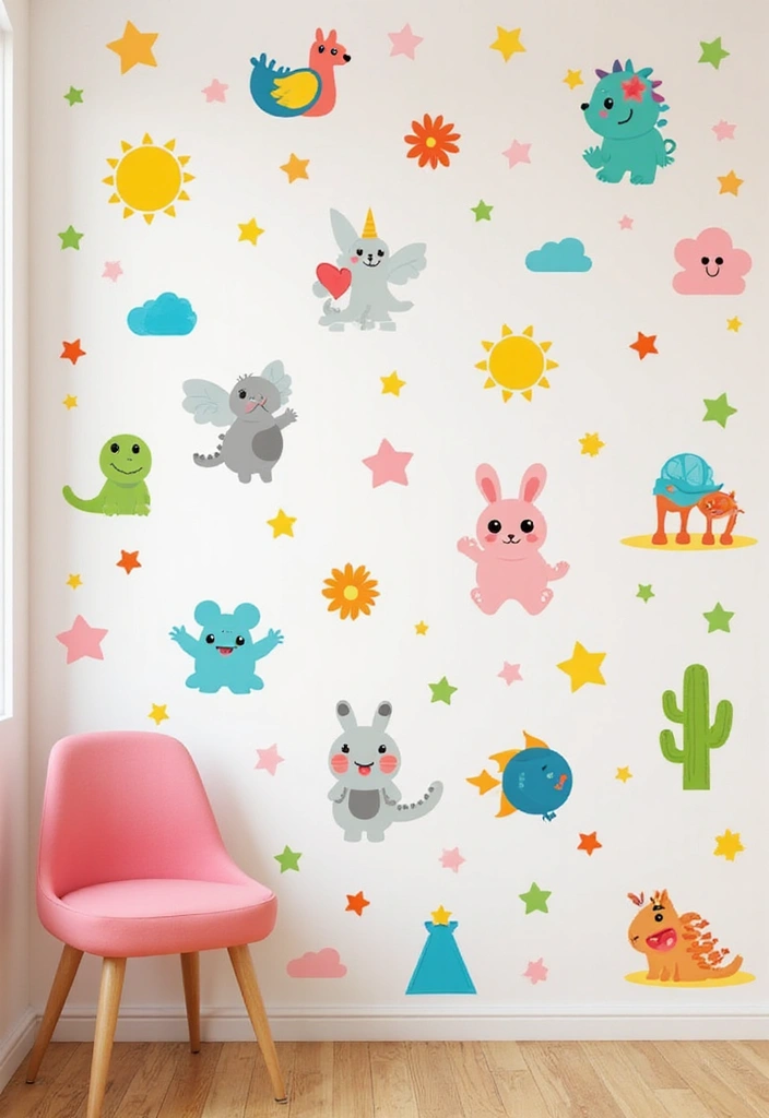17 Color-Drenched Home Decor Ideas That’ll Make You Ditch Neutrals Forever (Just Wait Until You See #5!) - 10. Whimsical Wall Decals