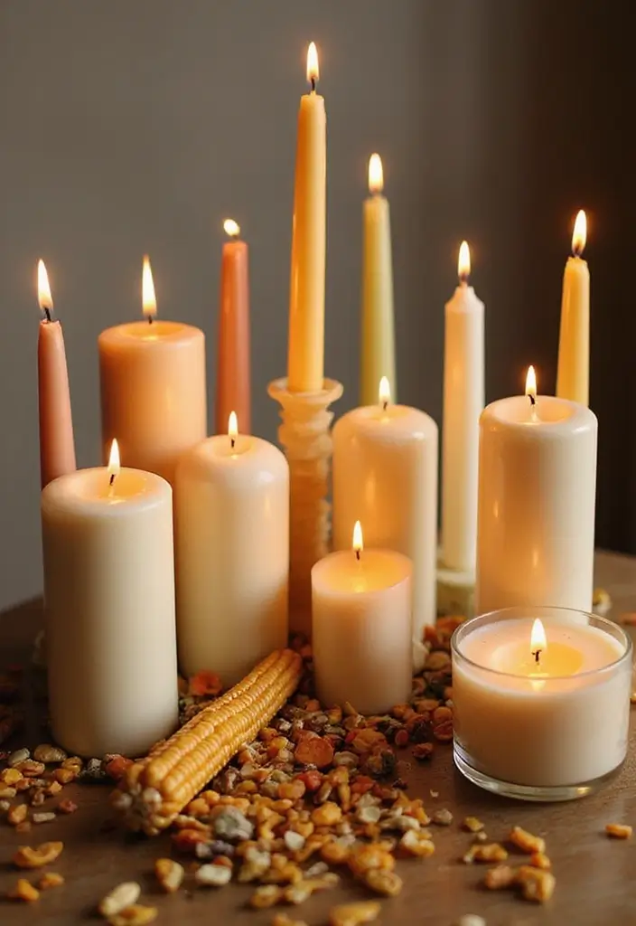 10 Budget-Friendly Fall Decorations That Look Luxurious (You Won't Believe How Cheap #5 Is!) - 5. Affordable Candle Displays