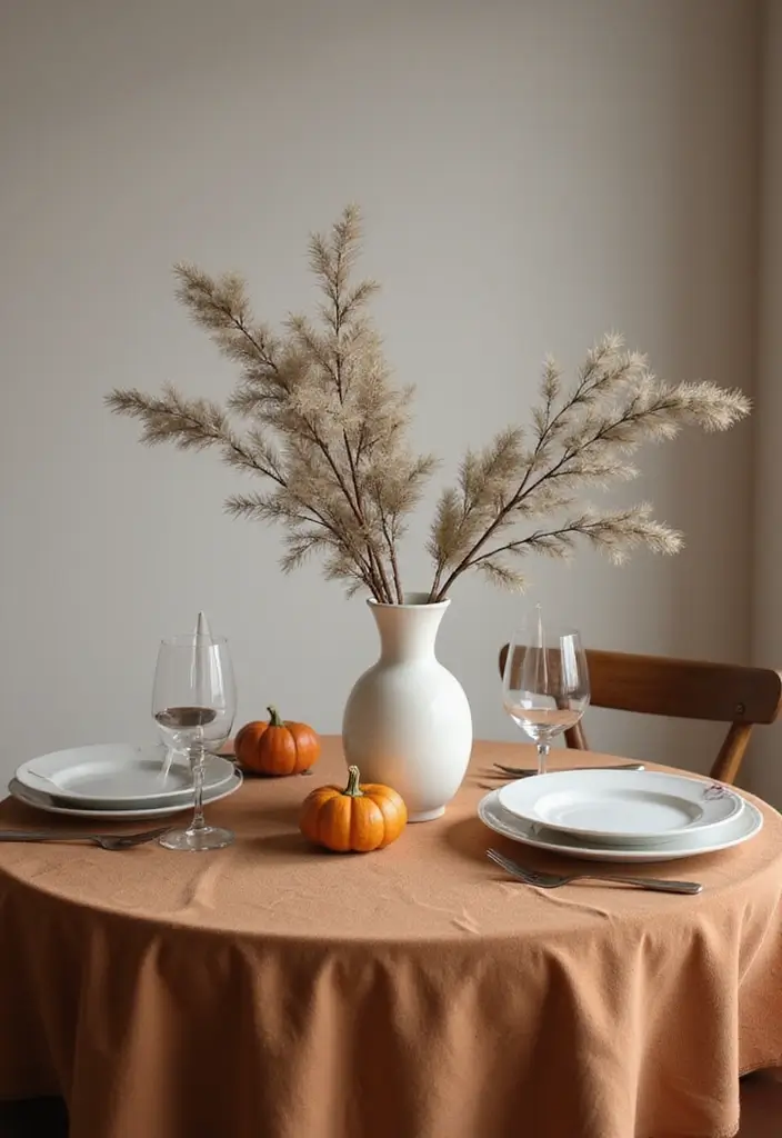 12 Elegant Thanksgiving Tablescape Ideas to Elevate Your Holiday Dinner! - 6. Minimalist Modern