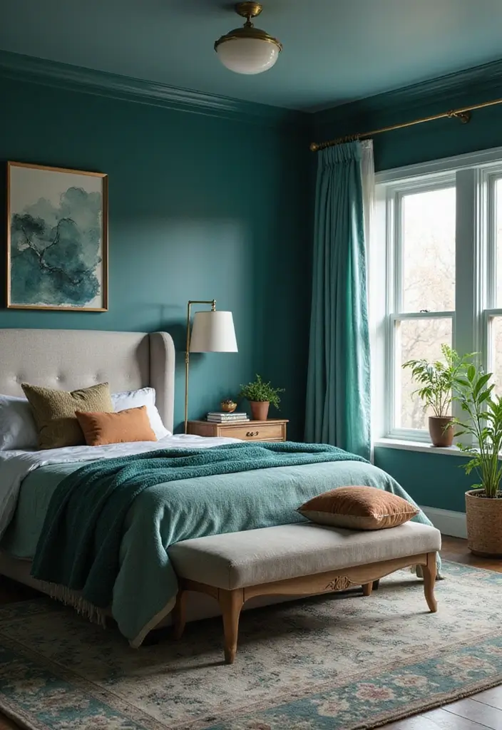 11 Moody Bedroom Hues That Drench Spaces in Drama - 7. Rich Teal
