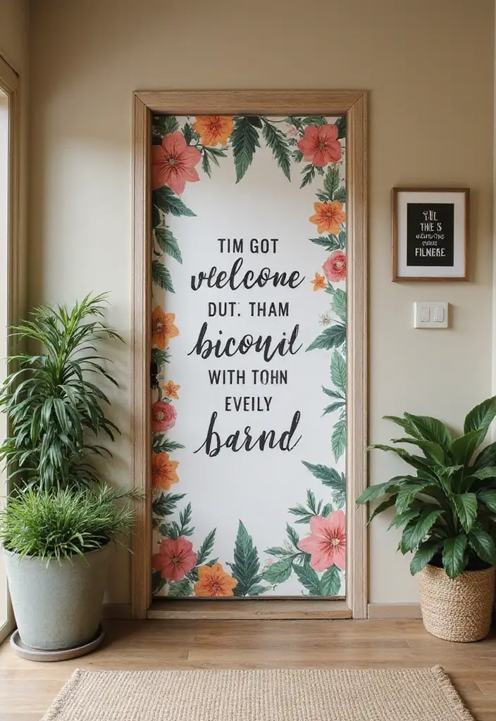 17 Door Mural Ideas That’ll Instantly Transform Your Entryway (Just Wait Until You See #6!) - 13. Inspirational Quotes