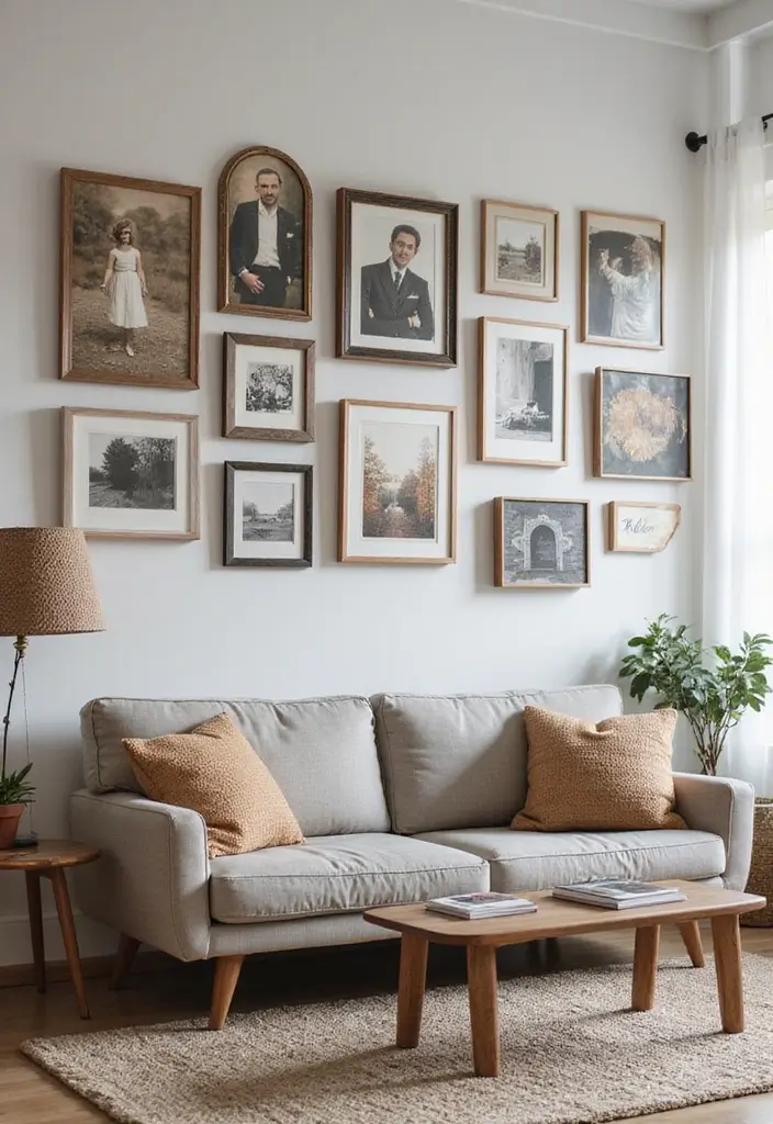 13 Curved Living Room Furniture Ideas That Flow With Style & Comfort - 13. Curved Wall Art Displays