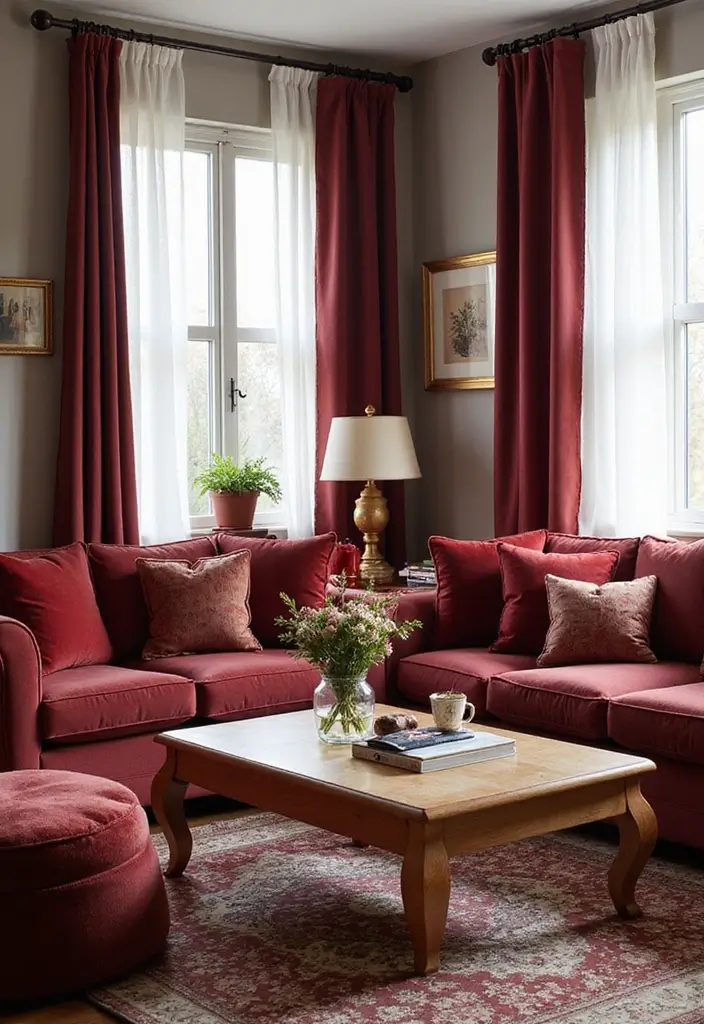 19 Dark Cherry Red Decor Ideas That Feel Seductive & Bold - 17. Seasonal Decor in Dark Cherry