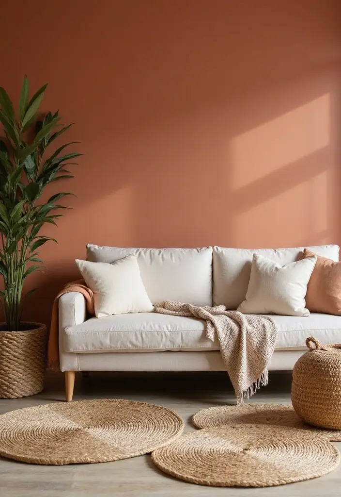 11 Earthy Living Room Color Ideas That Wrap Your Space in Warmth & Serenity - 2. Earthy Terracotta for Warmth