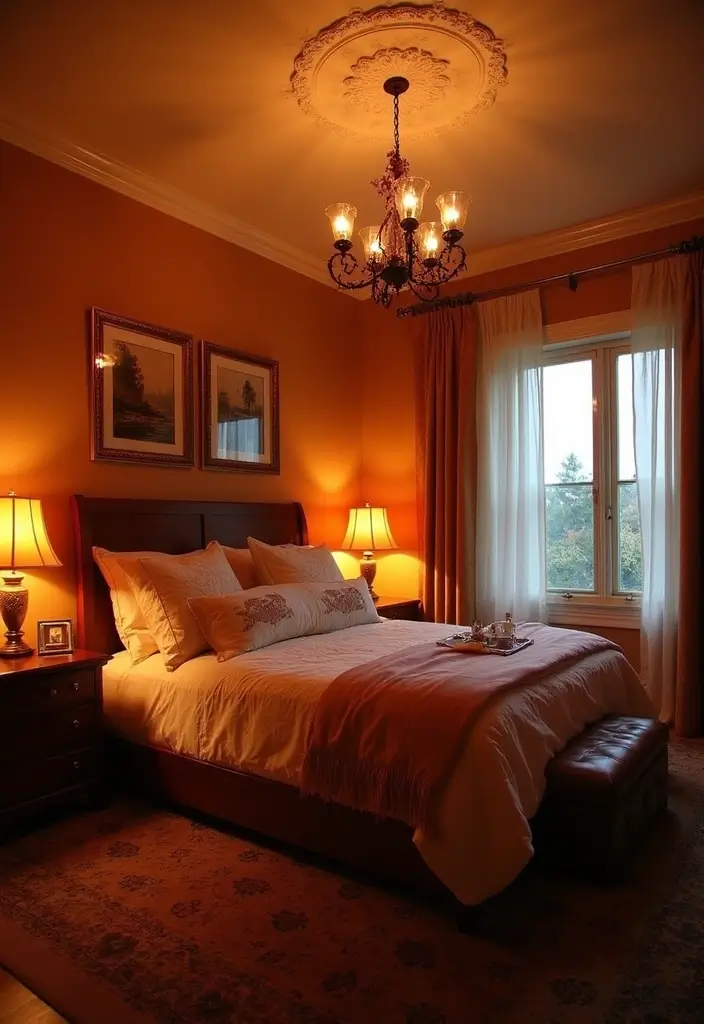 13 Cherry Bedroom Ideas That Feel Bold & Romantic - 5. Smart Cherry Lighting