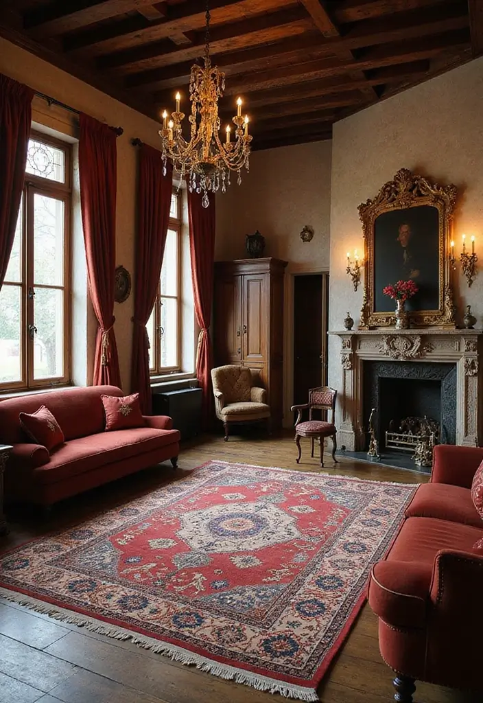 19 Medievalcore Decor Ideas That Feel Regal & Raw - 18. Medieval-Inspired Rugs