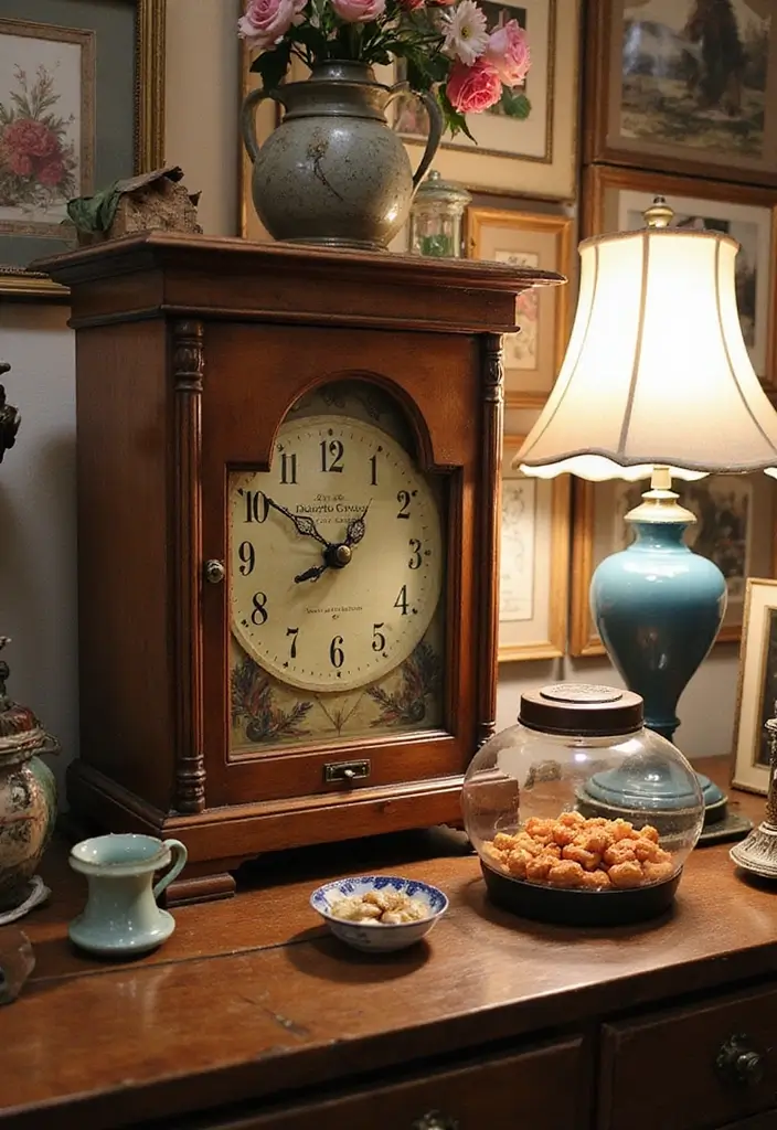 15 Modern Surrealist Decor Ideas That Feel Like Living in a Dream (Don’t Miss #9!) - 14. Vintage Finds with a Twist