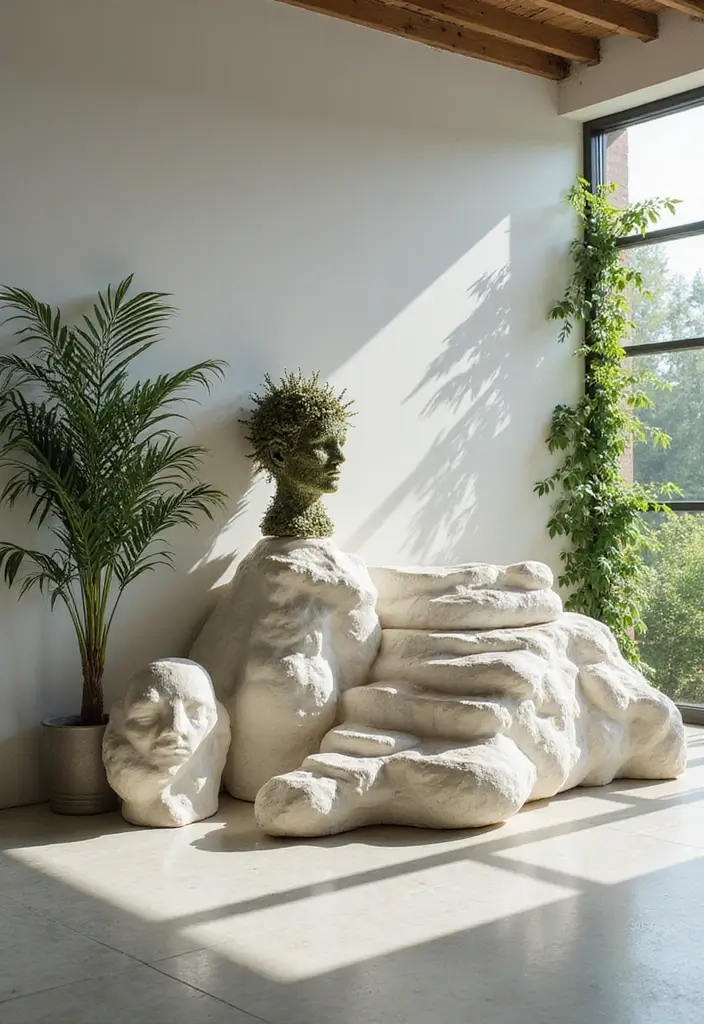 15 Modern Surrealist Decor Ideas That Feel Like Living in a Dream (Don’t Miss #9!) - 13. Surreal Sculptures