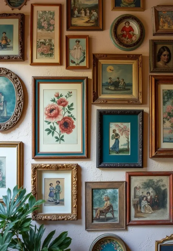19 Vintage Maximalism Decor Ideas You’ll Want to Copy - 2. Gallery Wall Extravaganza
