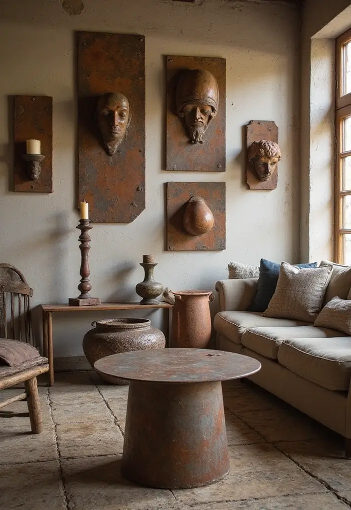 19 Medievalcore Decor Ideas That Feel Regal & Raw - 2. Rusted Metal Accents