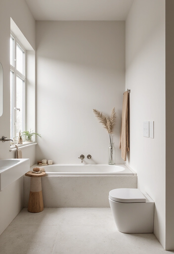 15 Spa-Like Bathroom Decor Ideas That Turn Your Home Into a Relaxing Retreat - 13. Minimalist Design Elements