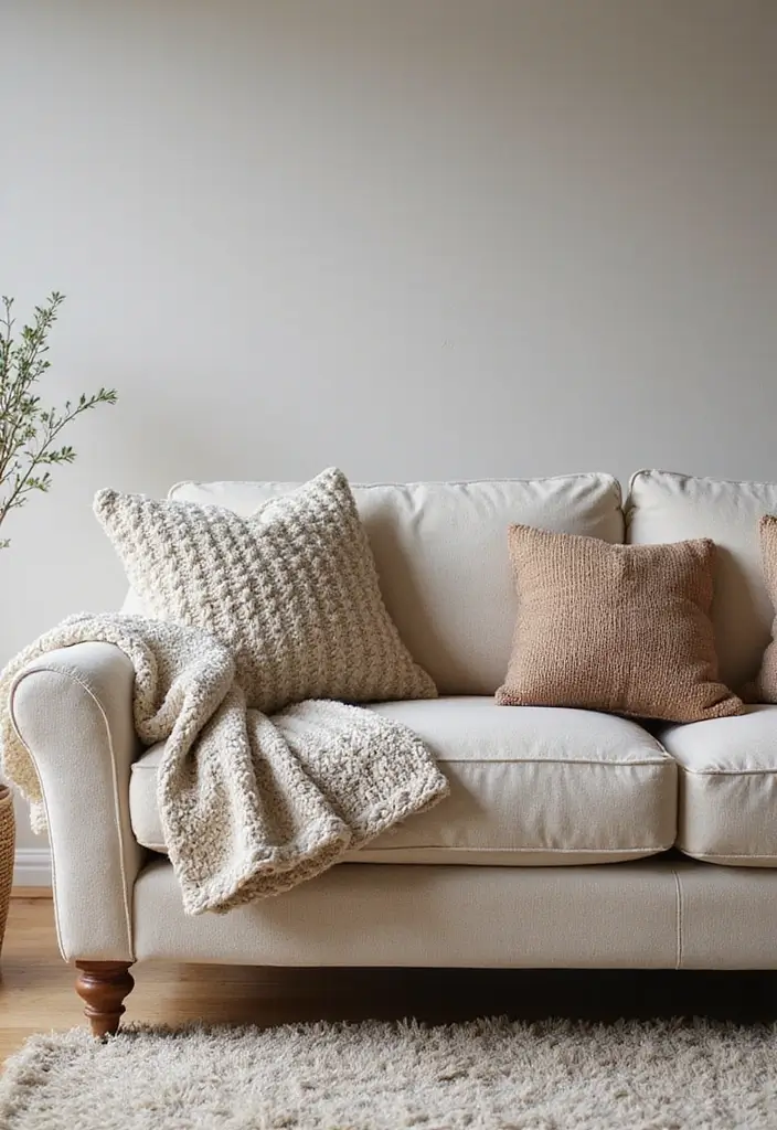 13 Cozy Living Room Decor Ideas That Wrap Your Space in Warmth & Style - 1. Embrace Soft Textiles