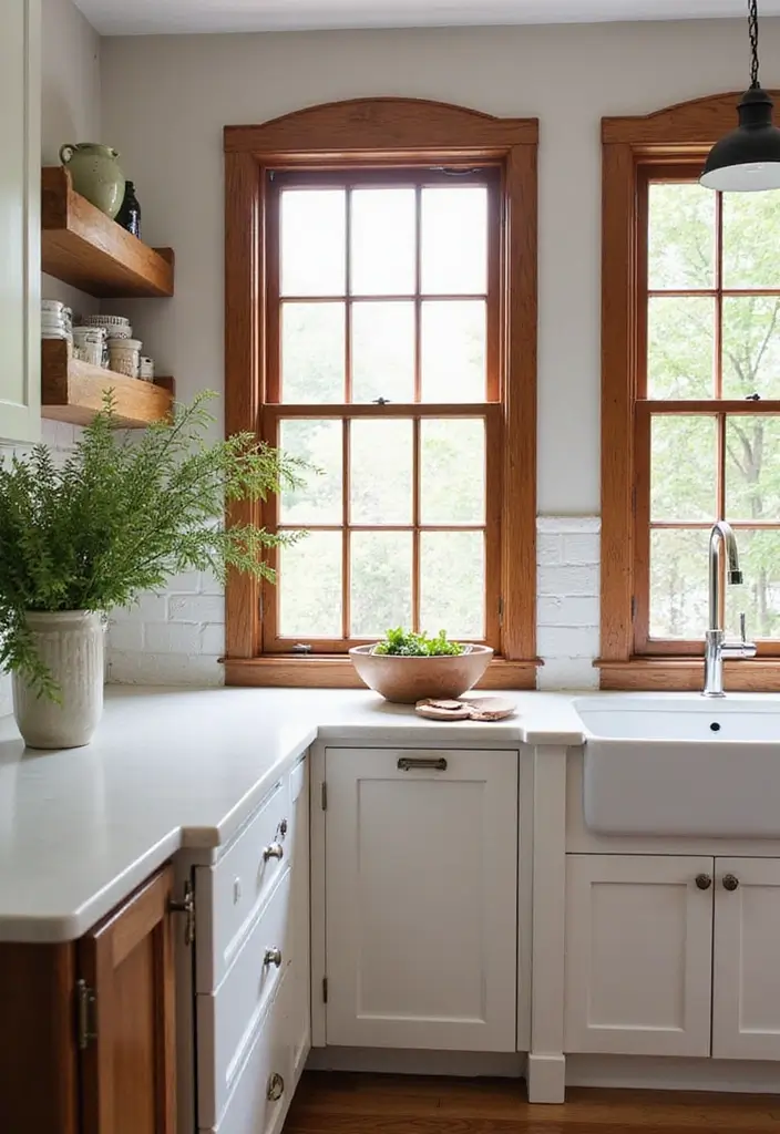 7 Contrast-Painted Trim Ideas That Instantly Elevate Any Room - 6. Wood Stained Trim for Natural Appeal