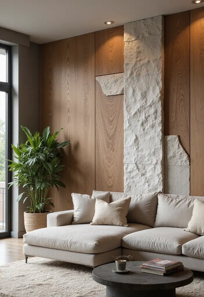 9 Living Room Accent Wall Ideas That Instantly Elevate Your Space - 2. Textured Panels