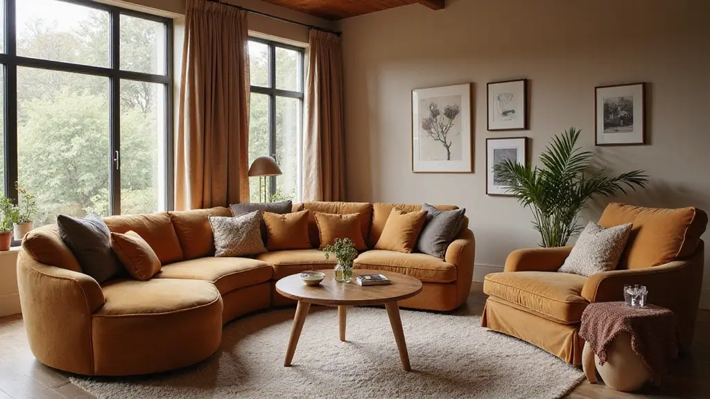 13 Curved Living Room Furniture Ideas That Flow With Style & Comfort