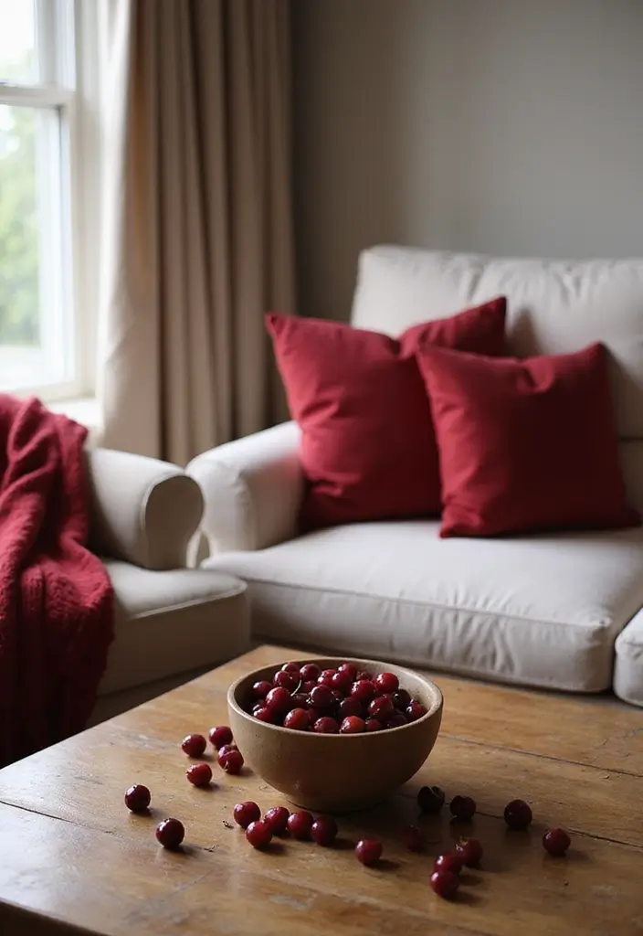 17 Cherry Vibe Decor Ideas You’ll Fall in Love With - 2. Cherry Red Accents