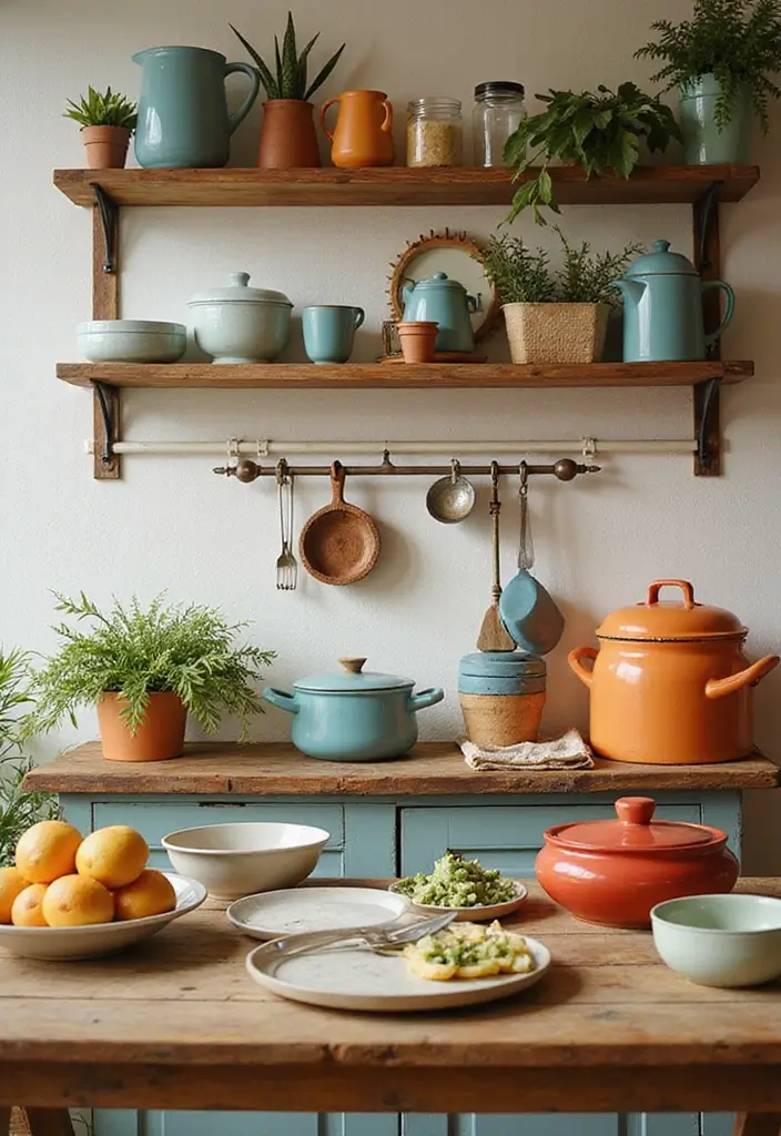 21 Eclectic Maximalist Decor Ideas That Totally Break the Rules - 13. Colorful Kitchenware