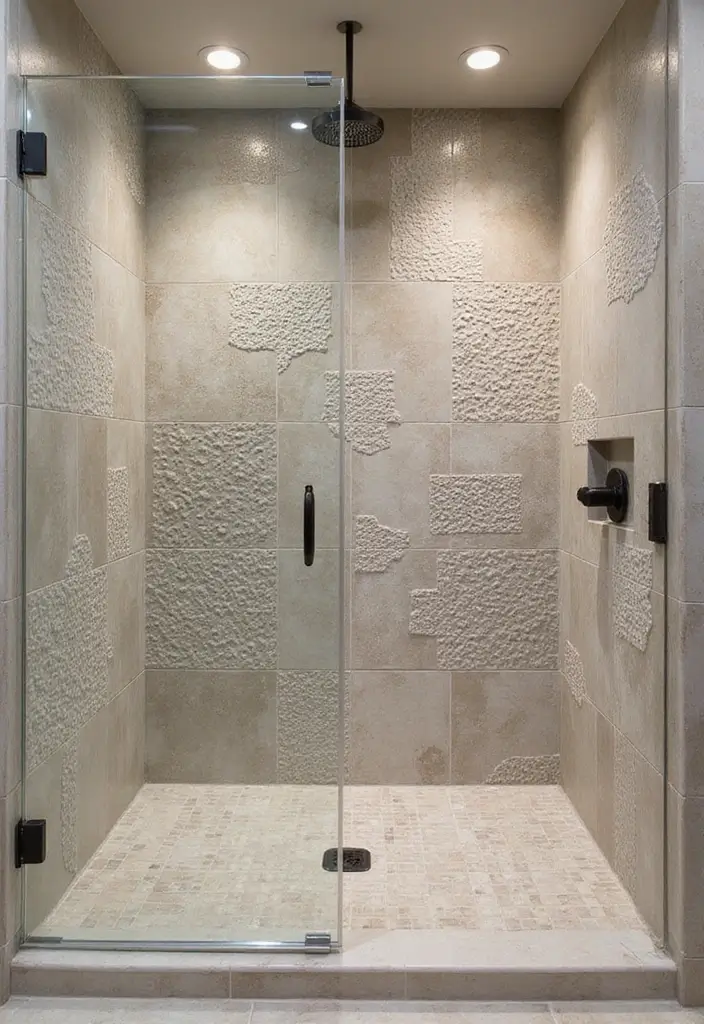 21 Walk-In Showers That Instantly Upgrade Any Bathroom - 14. Textured Tiles