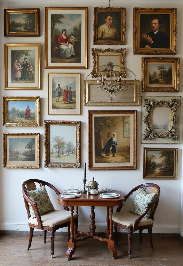 13 Vintage Bedroom Decor Ideas That Radiate Timeless Charm - 6. Vintage Art and Prints