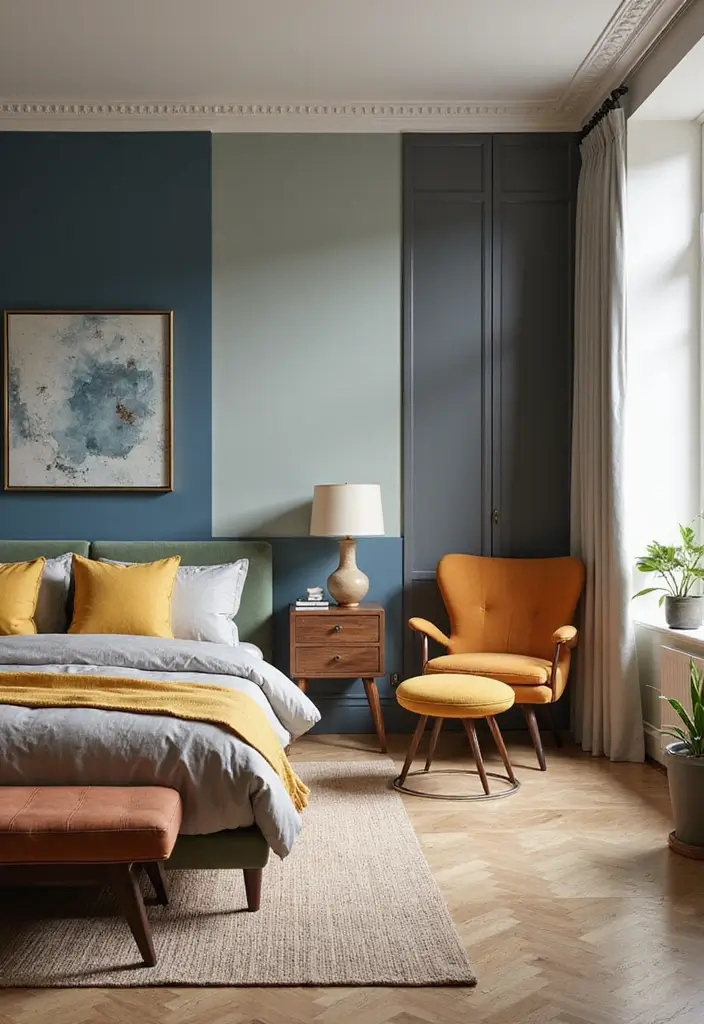 13 Color-Drenched Bedroom Ideas That Turn Up the Drama (You Won’t Believe #7!) - 4. Color-Block Furniture