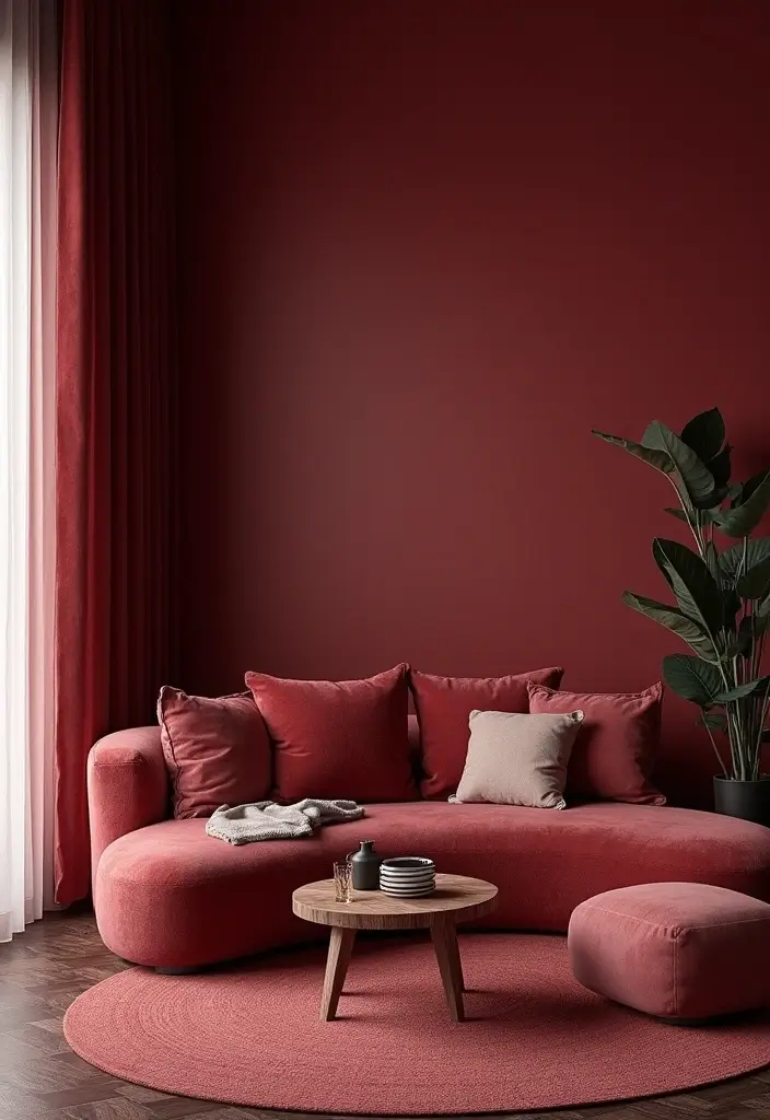 19 Dark Cherry Red Decor Ideas That Feel Seductive & Bold - 10. Layering Textures for Depth