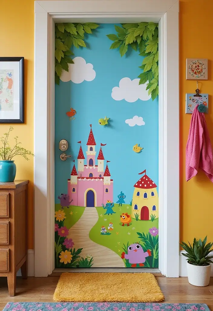 17 Door Mural Ideas That’ll Instantly Transform Your Entryway (Just Wait Until You See #6!) - 4. Whimsical Wonderland