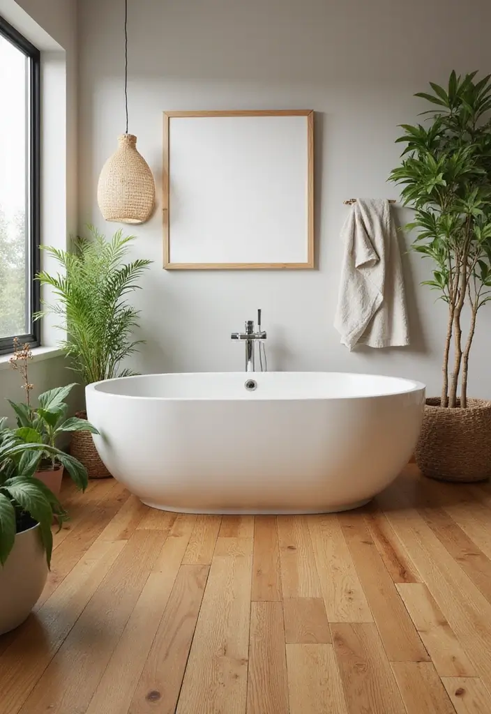 19 Sustainable Bathroom Material Ideas That Blend Eco-Friendly Design & Timeless Style - 1. Bamboo Flooring