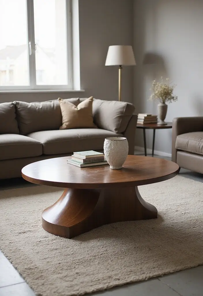 13 Curved Living Room Furniture Ideas That Flow With Style & Comfort - 3. Stylish Curved Coffee Tables